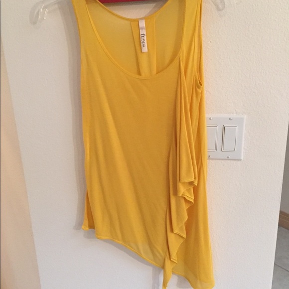 Fluxus Taxi Yellow Tunic Length Tank Top - Picture 1 of 7
